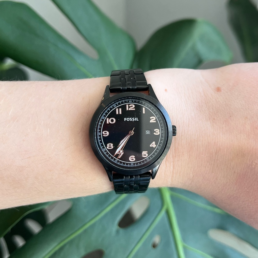 Fossil Black Analog Watch